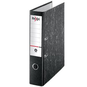Rexel Lever Arch File Paper on Board A4 75mm Spine Black [Pack of 10]