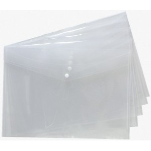 Value Popper Wallet Polypropylene A3 Clear (Pack 5) - 301531x5