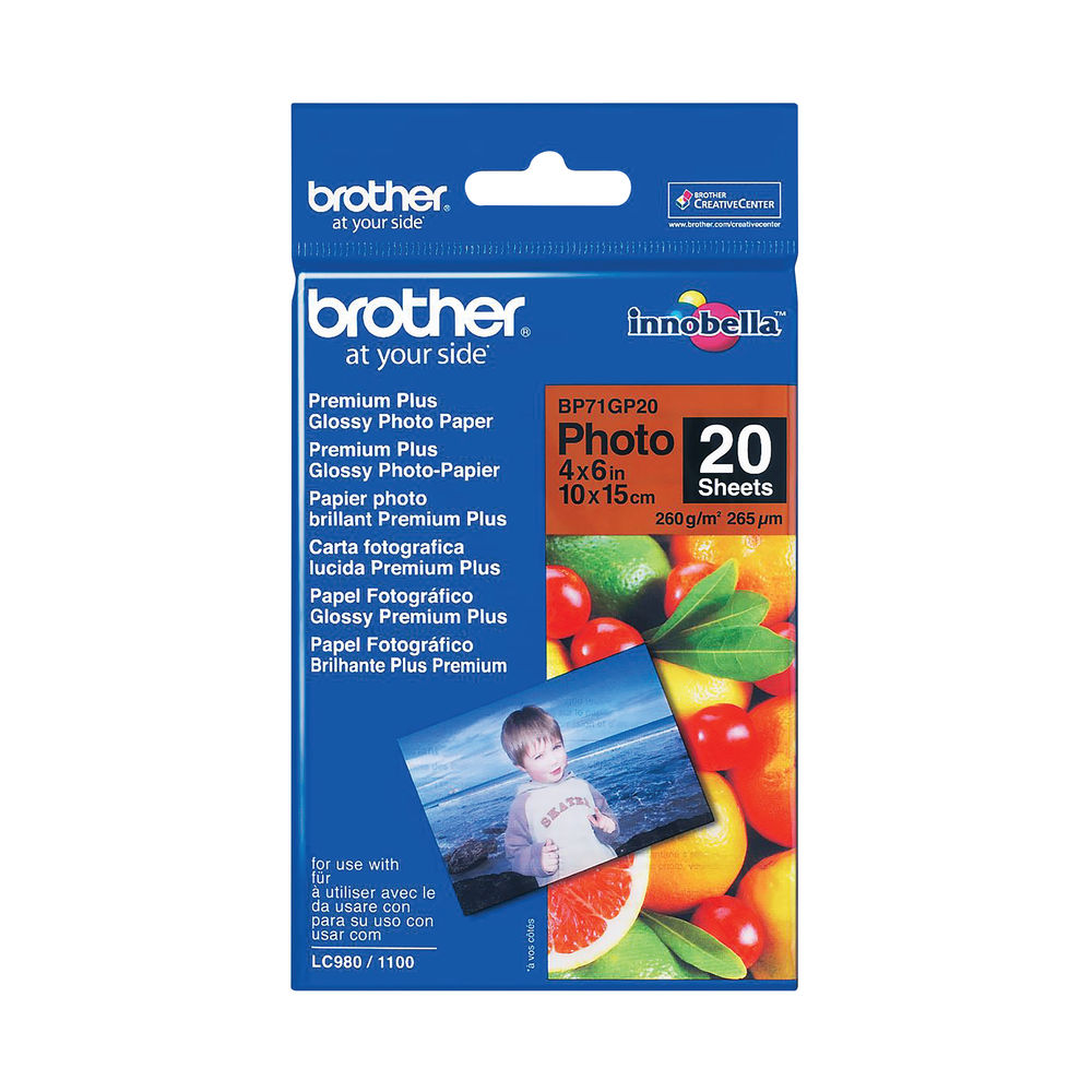 Brother Gloss Photo Paper 4x6 Inch [Pack of 20]