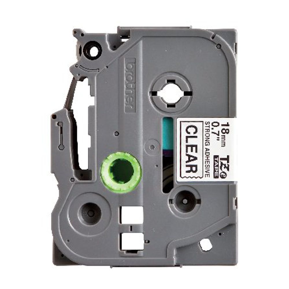 Brother TZES141 Black on Clear 8m x 18mm Strong Adhesive Tape