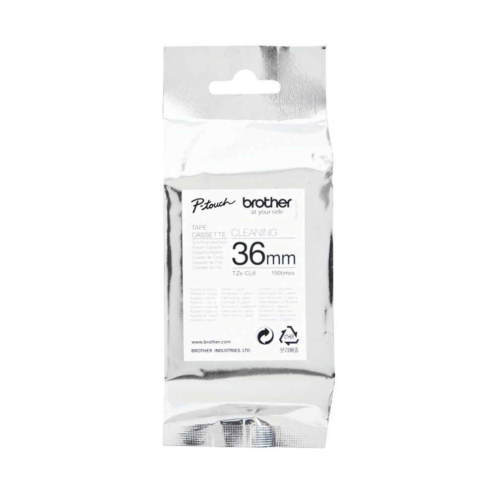 Brother TZECL6 Head Cleaning 2.5m x 36mm Tape