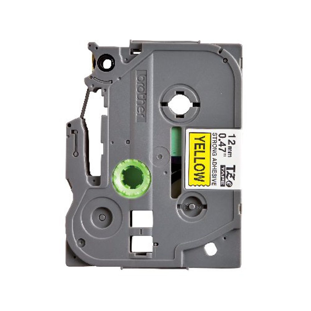 Brother TZES631 Black on Yellow 8m x 12mm Strong Adhesive Tape