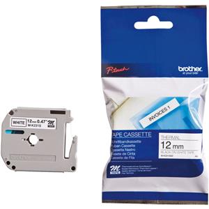 Brother MK231SBZ Black-on-White 12mm Labelling Tape