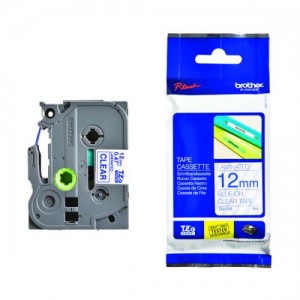 Brother TZE133 Blue on Clear 8m x 12mm Gloss Tape