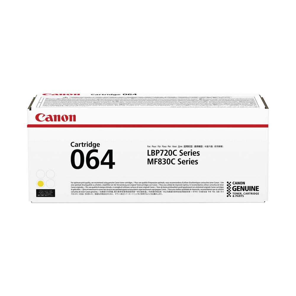 Canon Cartridge 064 Yellow Laser Toner Cartridge 4931C001
