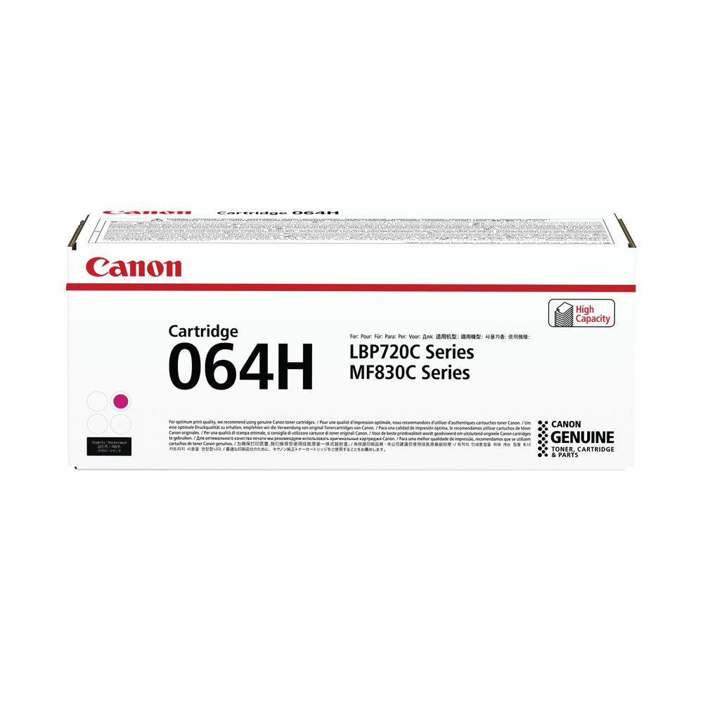 Canon Cartridge 064 High Yield Magenta Laser Toner Cartridge 4934C001