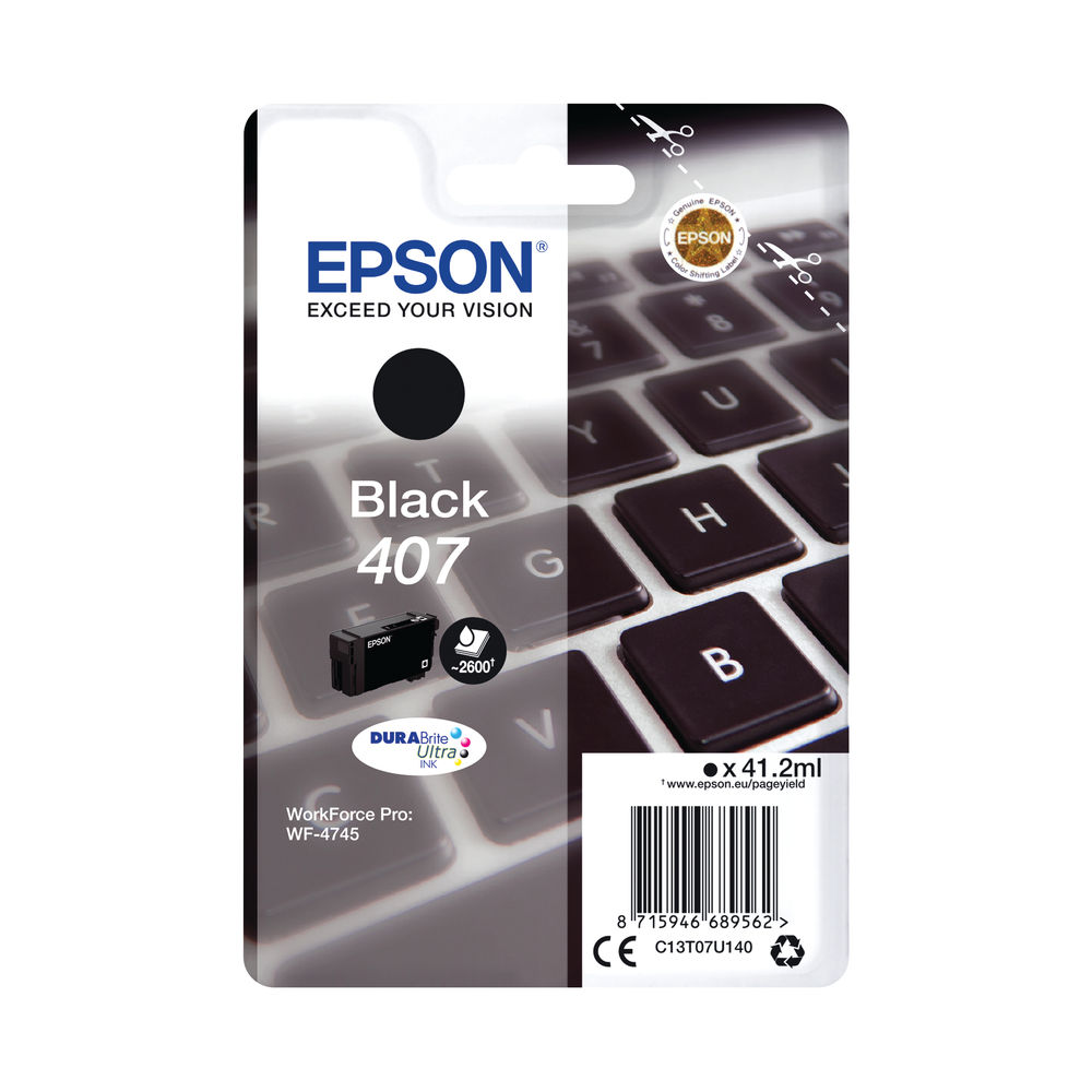Epson WF-4745 Series Ink Cartridge Black C13T07U140