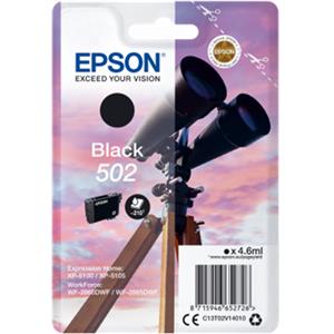 Epson C13T02V14010 (502) Ink Cartridge Black 210 Pages 4.6ml
