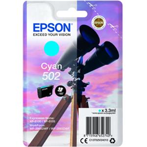Epson C13T02V24010 (502) Ink Cartridge Cyan 160 Pages 3.3ml