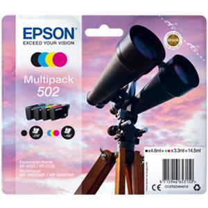 Epson C13T02V64010 (502) Ink Cartridge Multi Pack BKCMY 4.6ml 3x3.3ml