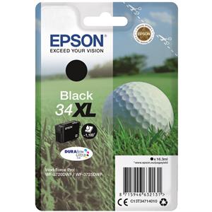 Epson C13T34714010 (34XL) Ink Cartridge Black High Capacity 1.1K Pages 16.3ml