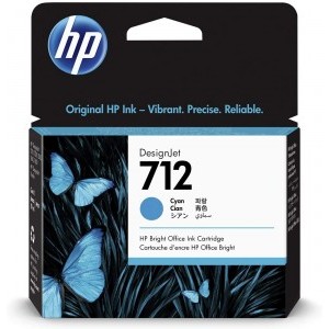 HP 712 DesignJet Ink Cartridge 29-ML Cyan 3ED67A