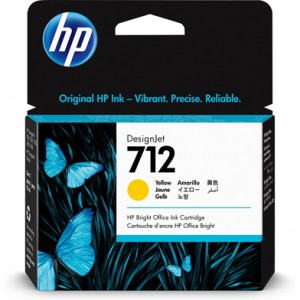 HP 712 DesignJet Ink Cartridge 29-ML Yellow 3ED69A