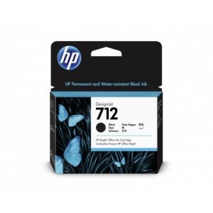 HP 712 Black High Capacity Ink Cartridge 80ml - 3ED71A