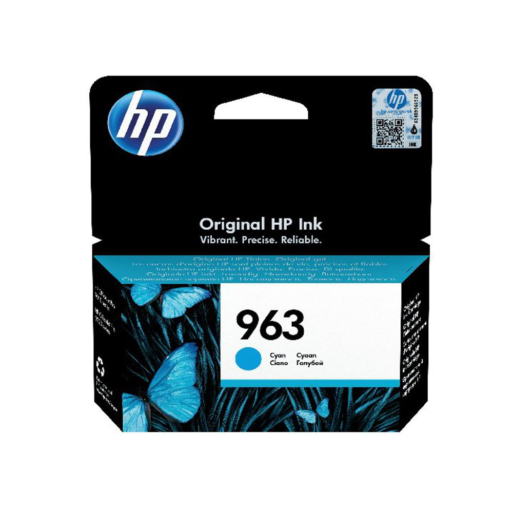 Hewlett Packard HP 963 Original Ink Cartridge Cyan 3JA23AE