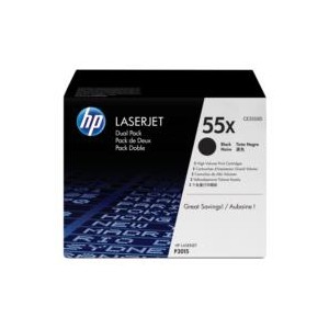 HP CE255X High Capacity Black Toner Cartridge Twin Pack