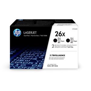 HP 26X High Yield Black Laserjet Toner Cartridge Twin Pack