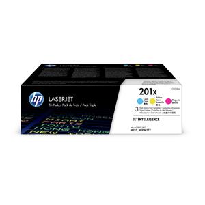 HP 201X High Yield Cyan Magenta Yellow Laserjet Toner Cartridge CF253XM [Pack of 3]