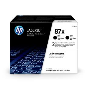 HP 87X High Yield Black Laserjet Toner Cartridge CF287XD [Pack of 2]