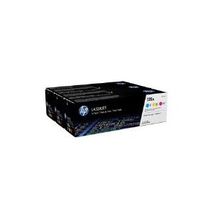 HP 128A Toner Cartridge Pack of Cyan, Magenta and Yellow