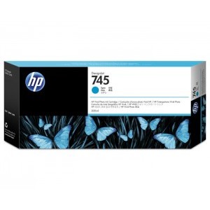 HP 745 DesignJet Ink Cyan Cartridge 300ml