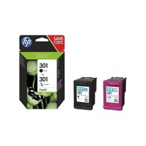 HP 301 Black and Tri-Colour OrigInal Ink Cartridge Multipack N9J72AE