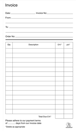 Challenge Duplicate Book 210x130mm Invoice Layout without VAT [Pack of 5] alternative image 2