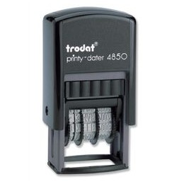 Trodat Printy 4850/L1 Self Inking Word and Date Stamp RECEIVED 25x5mm Blue/Red Ink - 76313