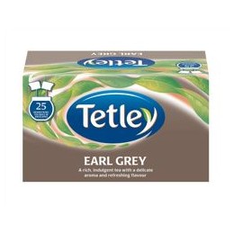 Tetley Earl Grey Tea Bags Individually Wrapped and Enveloped [Pack of 25]