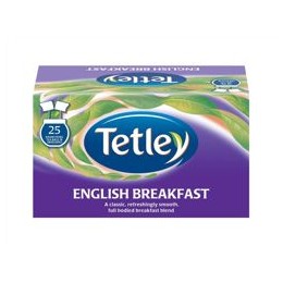Tetley English Breakfast Tea Bags Individually Wrapped and Enveloped (Pack 25) - 0403254