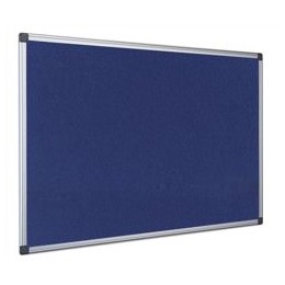 Bi-Office Earth-It Executive Felt Noticeboard Blue 900x600mm with Aluminium Frame
