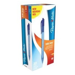 PaperMate InkJoy 100 Retractable Ballpoint Pen Medium Blue [Pack of 20]
