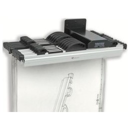 Arnos Hang-a-Plan Front Load Wall Rack A2 Black