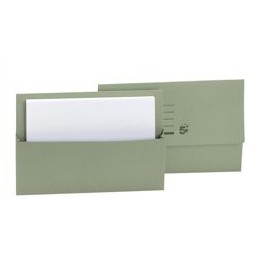 Document Wallet Half Flap 250g Capacity 32mm Foolscap Green [Pack of 50]