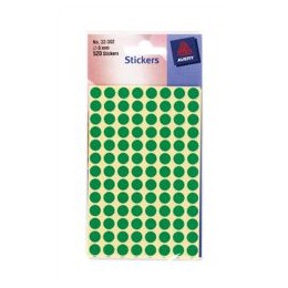 Avery Packets of Labels 8mm Green [10x520 Labels]