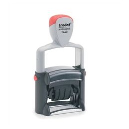 Trodat Professional 5440/L Dater Stamp Blue and Red