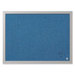 Bi-Office Blue Bells Pearl Noticeboard Aluminium Frame 600x450mm