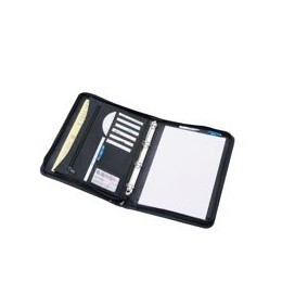Alassio Rondo A4 Organiser File Leather Look Black 30070
