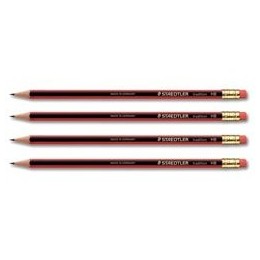 Staedtler 110 Tradition Pencil with Eraser Tip [Pack of 12]
