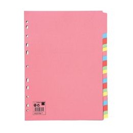 Value Divider 20 Part A4 155GSM Card Assorted Colours - 80005DENT