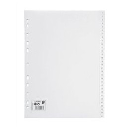 Value Index 1-31 A4 120 Micron Polypropylene White - 80016DENT