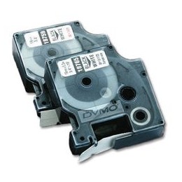 Dymo 18484 19mm Black on White Tape