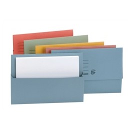 Value Document Wallet Manilla Foolscap Half Flap 250GSM Assorted (Pack 50) - 45910DENT