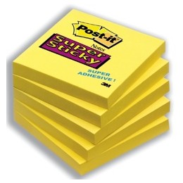 Post-it Super Sticky Removable Notes 76x76mm Yellow [Pack of 12]