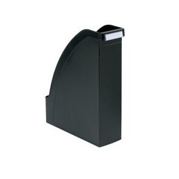 Magazine File Extra Capacity with Adjustable Spine Label Holder A4 Black