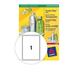 Avery Crystal Clear Laser Labels 1/Sheet L7884-25 [Pack of 25]