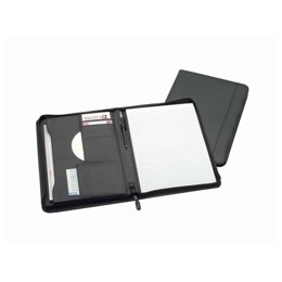 Alassio Lorenzo A4 Organiser File Leather Black 30067