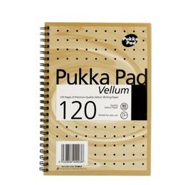 Pukka Pad Vellum Notebook Wirebound Perforated Ruled Vellum A5 [Pack of 3]