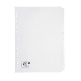 Value Divider A4 10 Part Multipunched White Card 79701