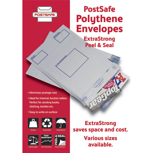 Postsafe Extra Strong Peel and Seal 240x320mm Opaque [Pack of 100] alternative image 2